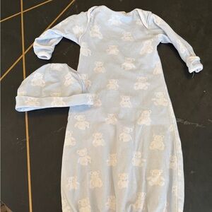 The Beaufort Bonnet Company Light Blue Teddy Bear Nightgown